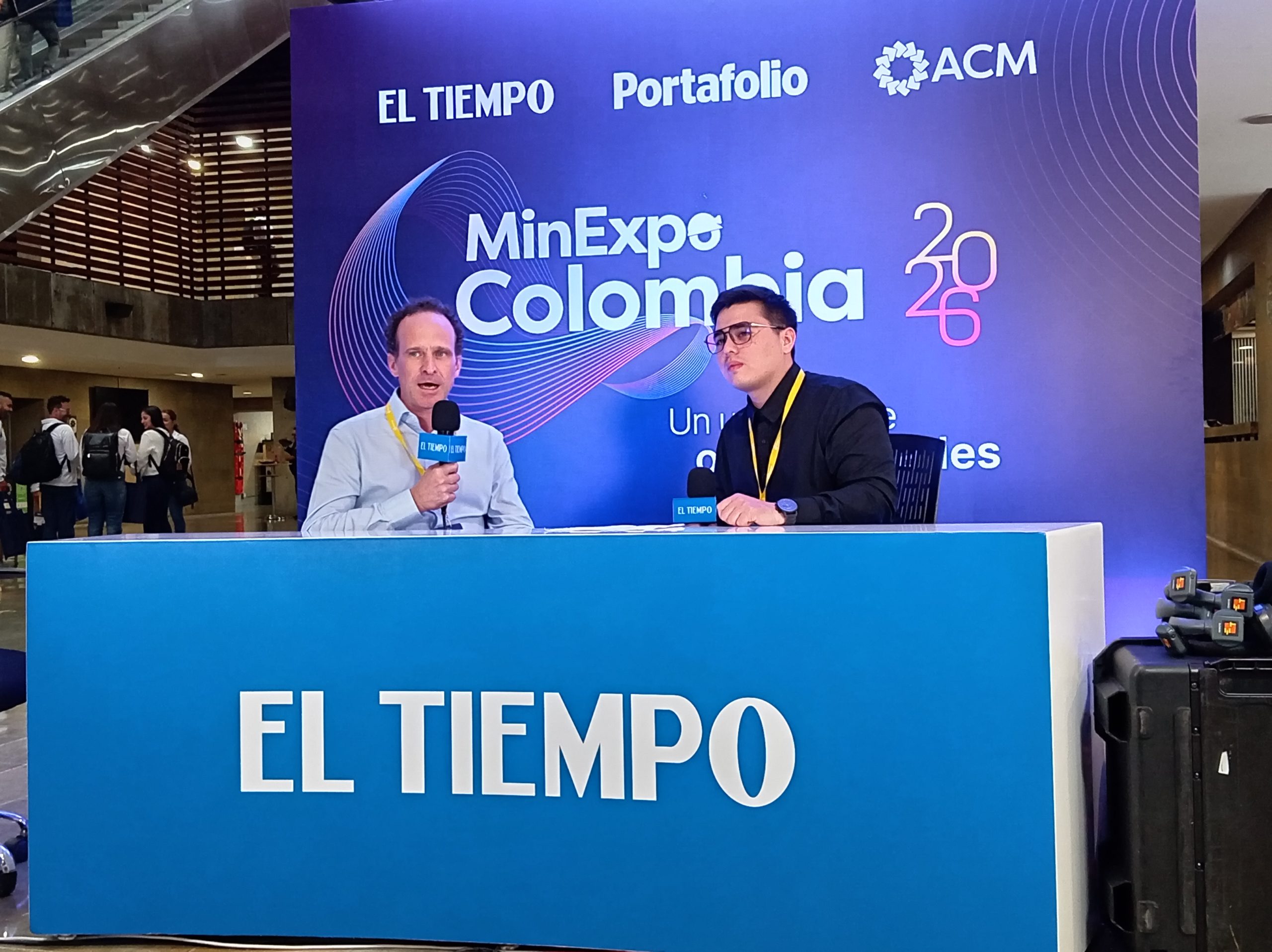 Entrevista Christian Sieber en Minexpo con El Tiempo y Portafolio