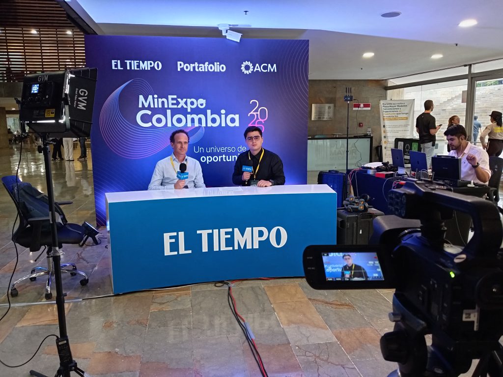 Entrevista Christian Sieber en Minexpo con El Tiempo y Portafolio